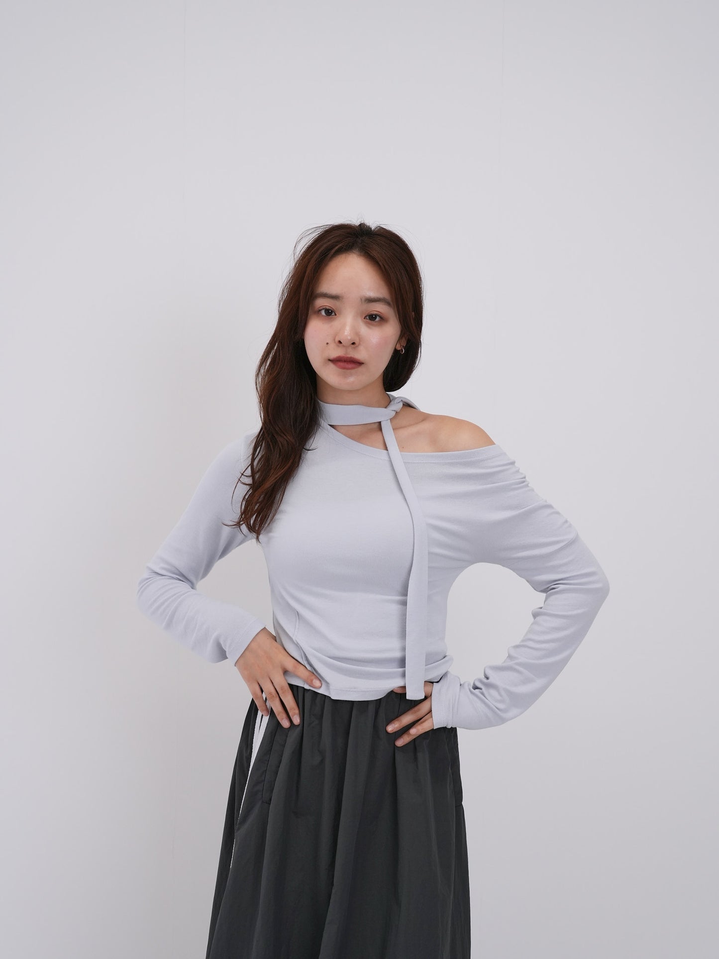 choker one shoulder t