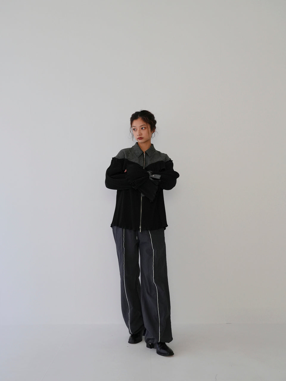 center line nylon pants