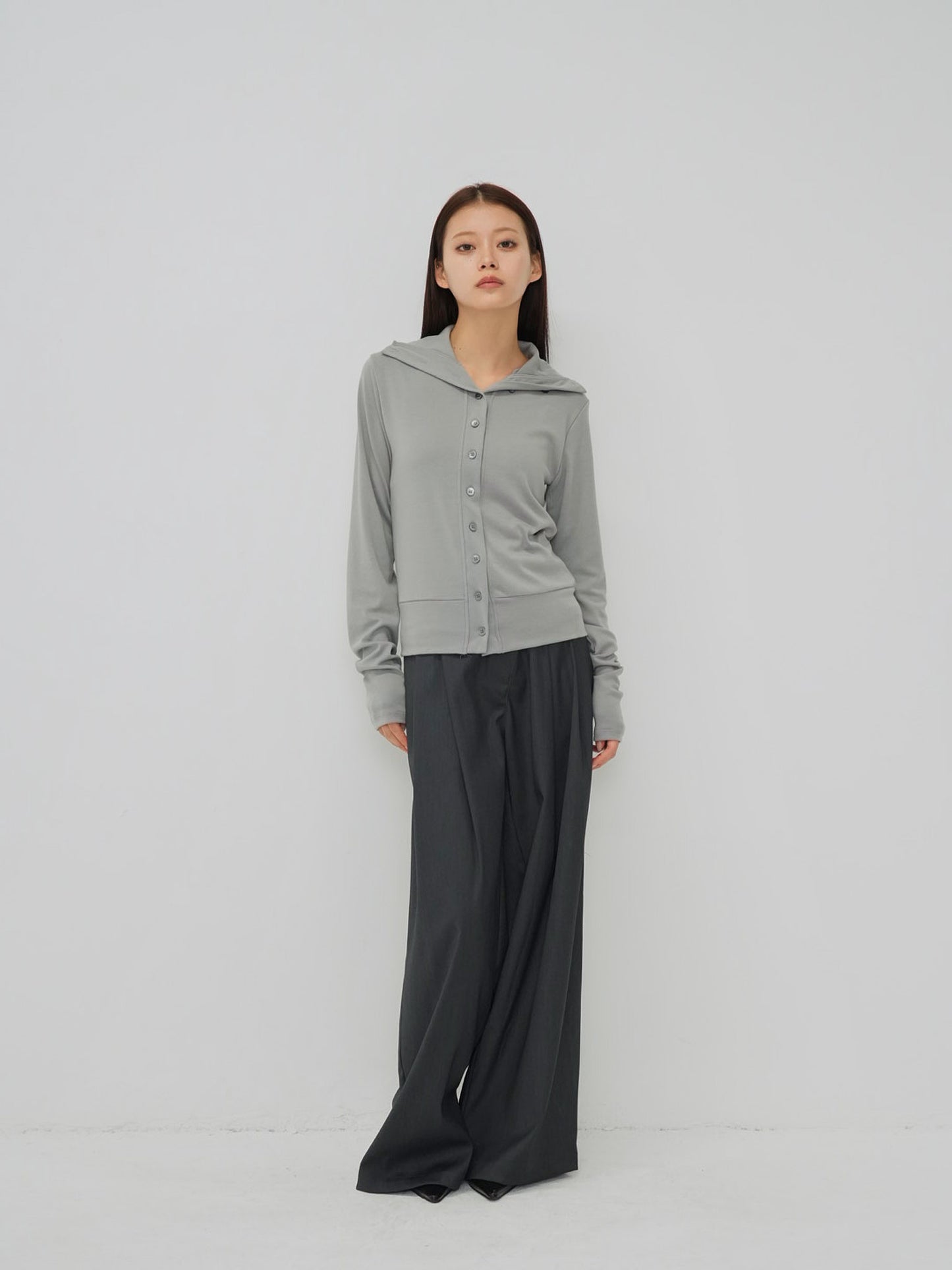 layered belt wide pants