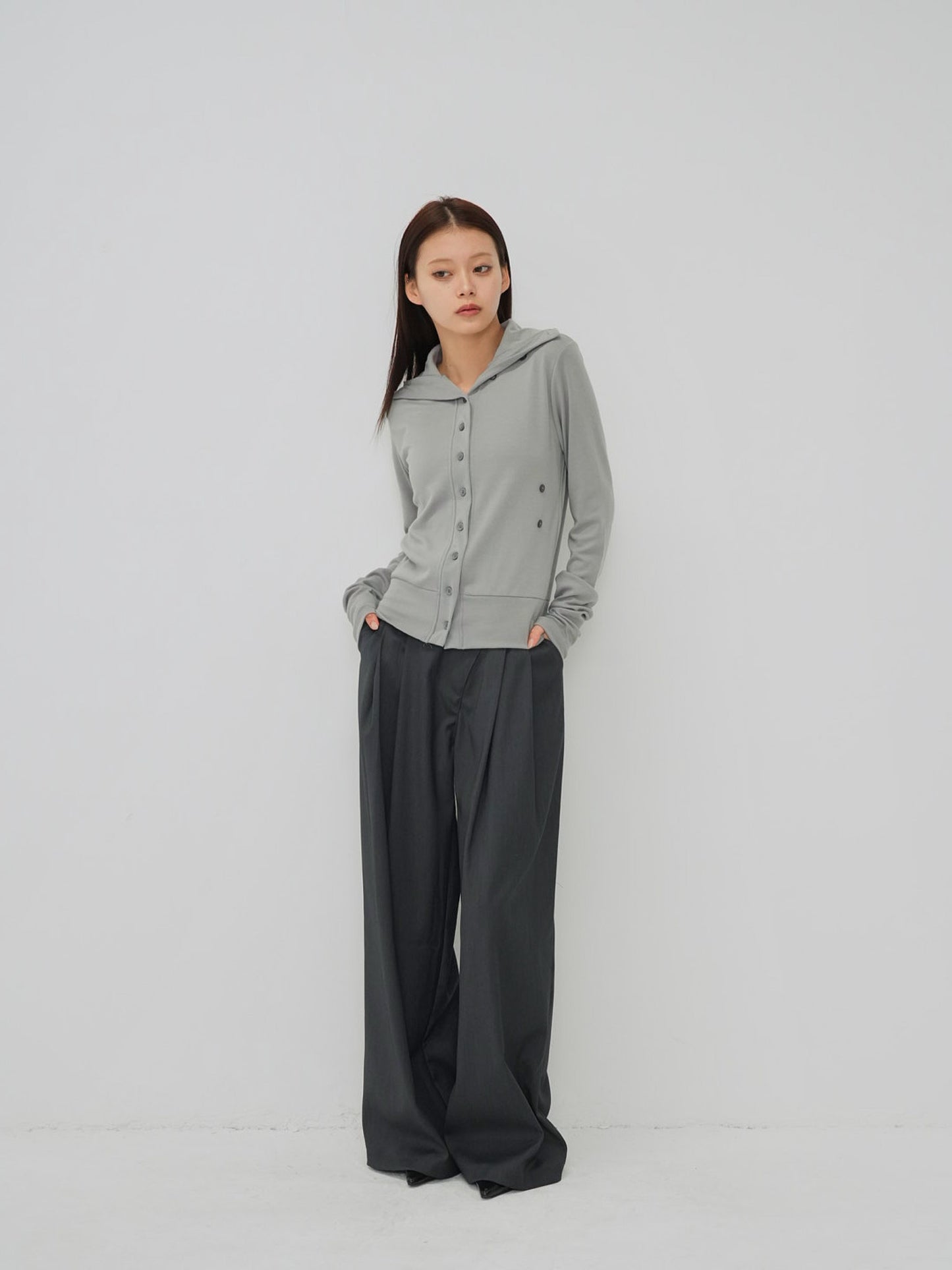 layered belt wide pants