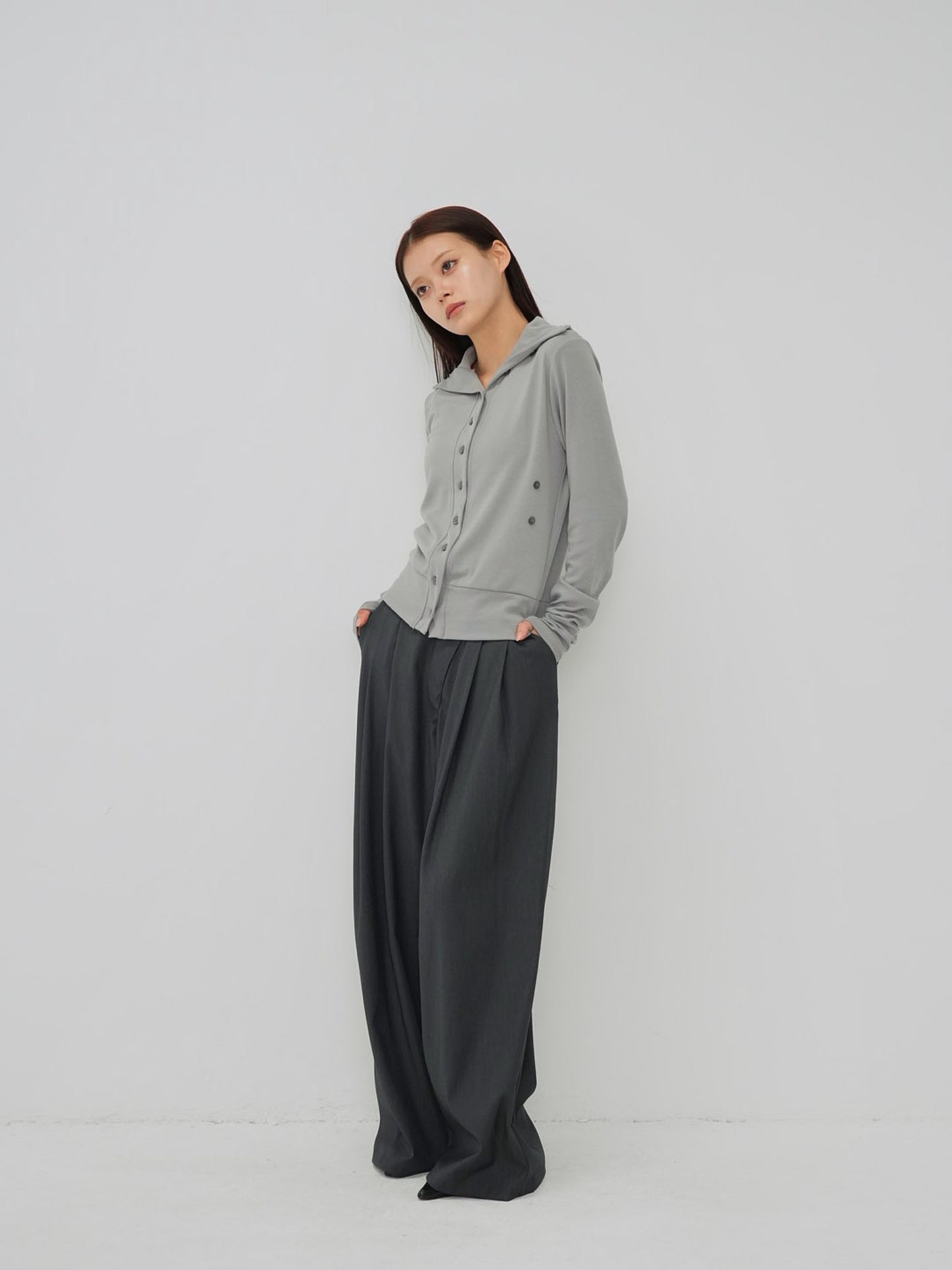 layered belt wide pants