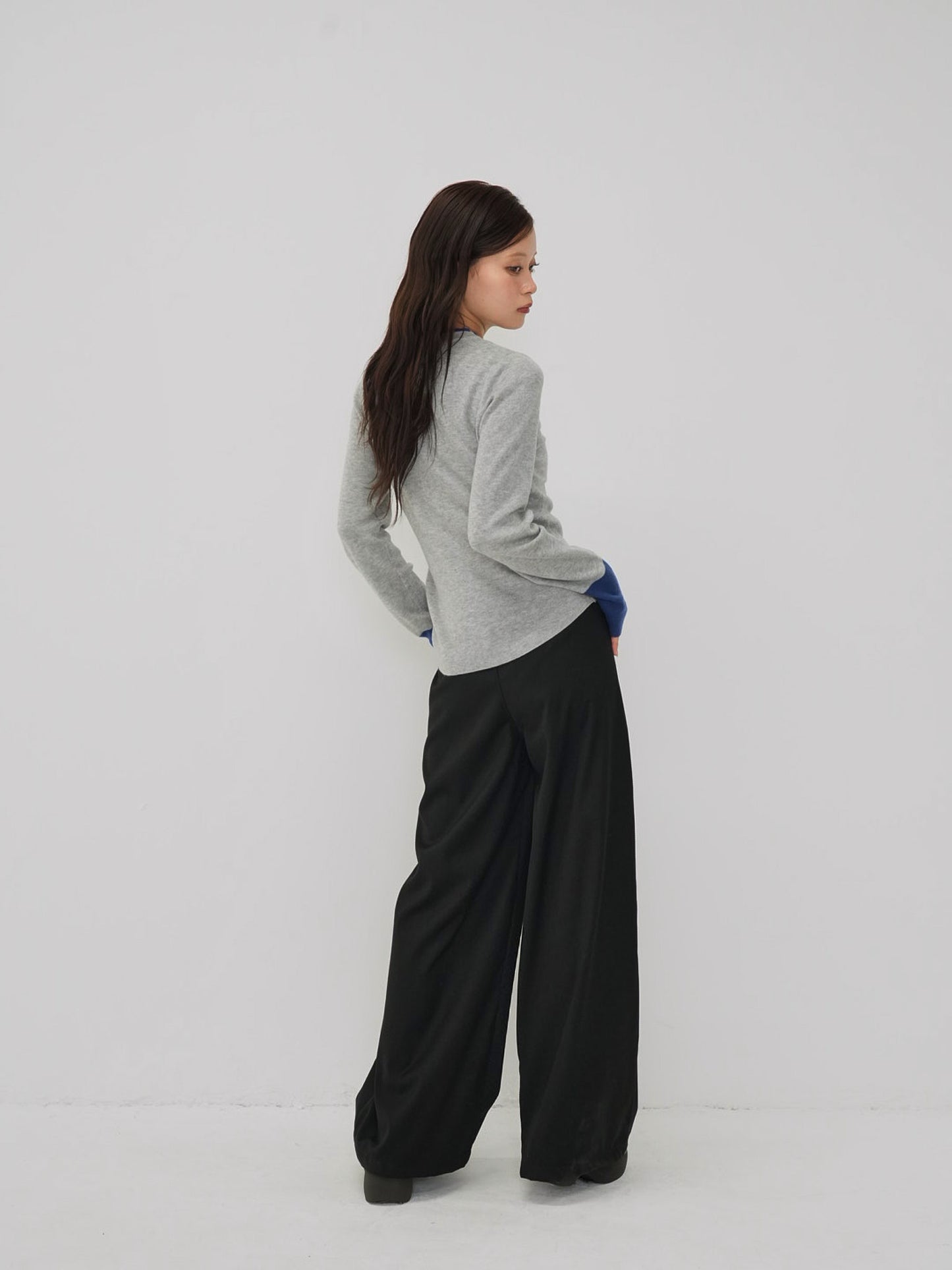 layered belt wide pants