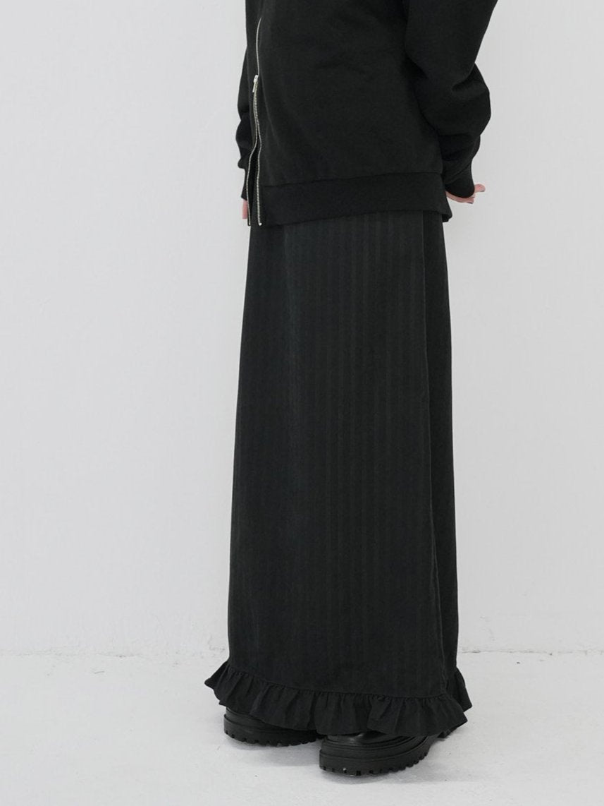 stripe long skirt