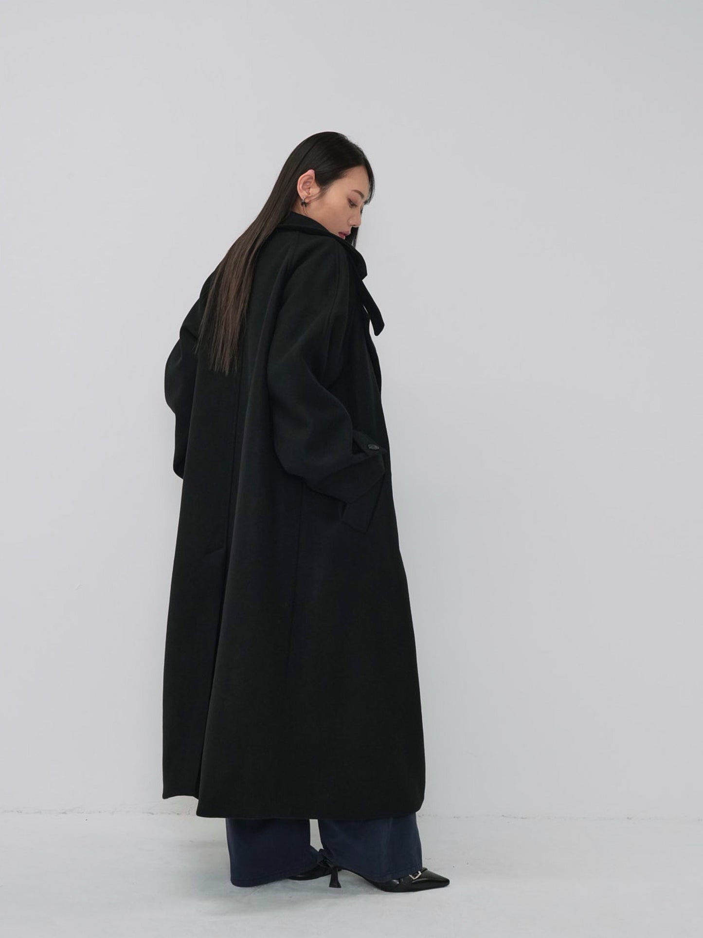 standcollar wool coat