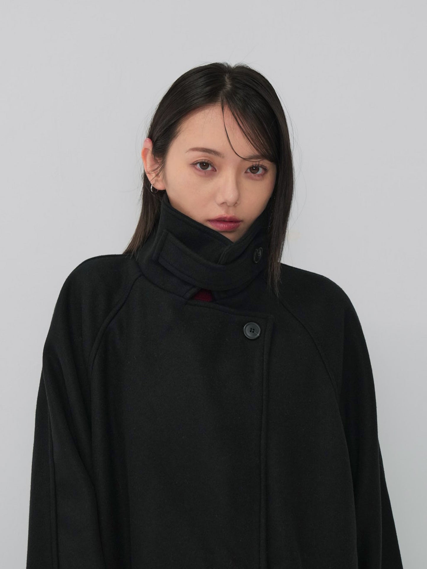 standcollar wool coat