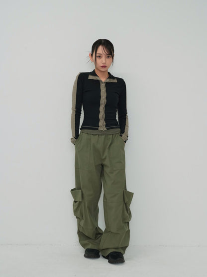 line tight high neck T