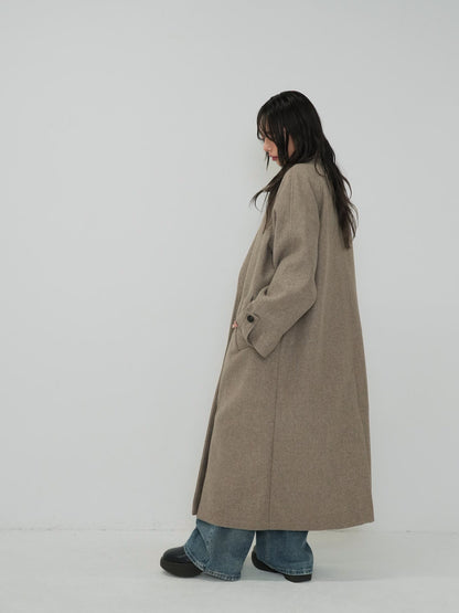 standcollar wool coat