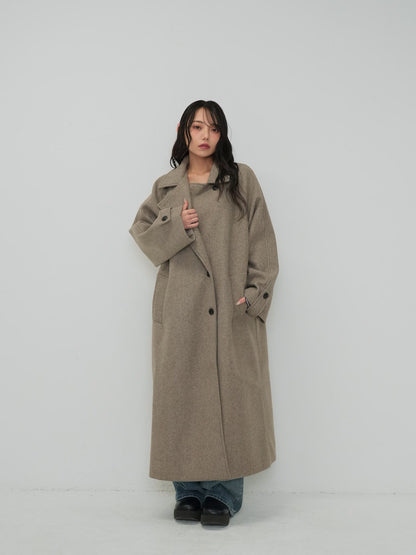 standcollar wool coat