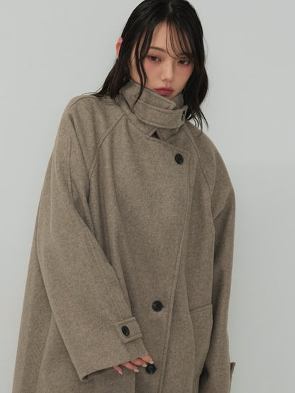 standcollar wool coat