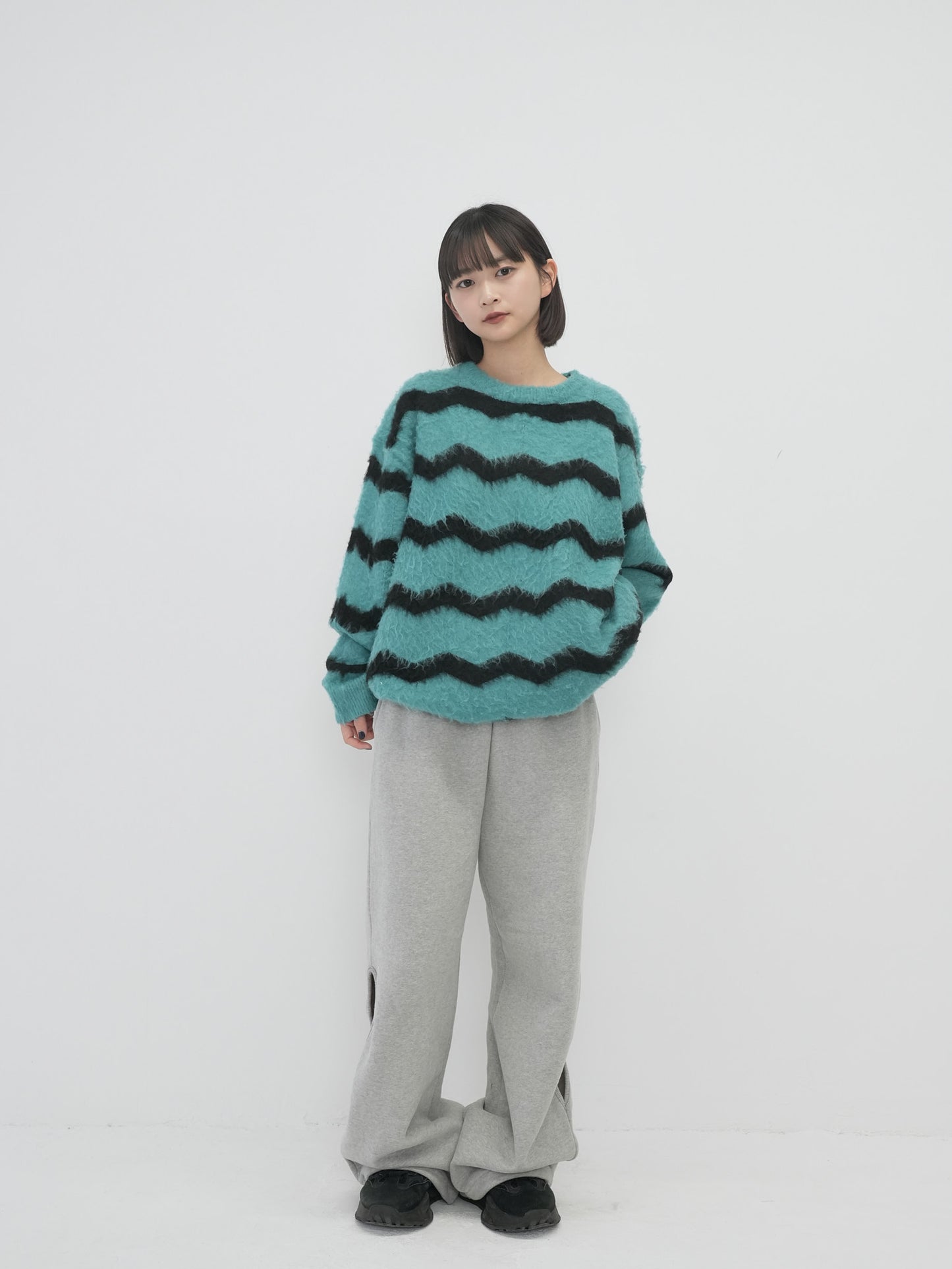 wave mohair knit