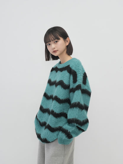 wave mohair knit