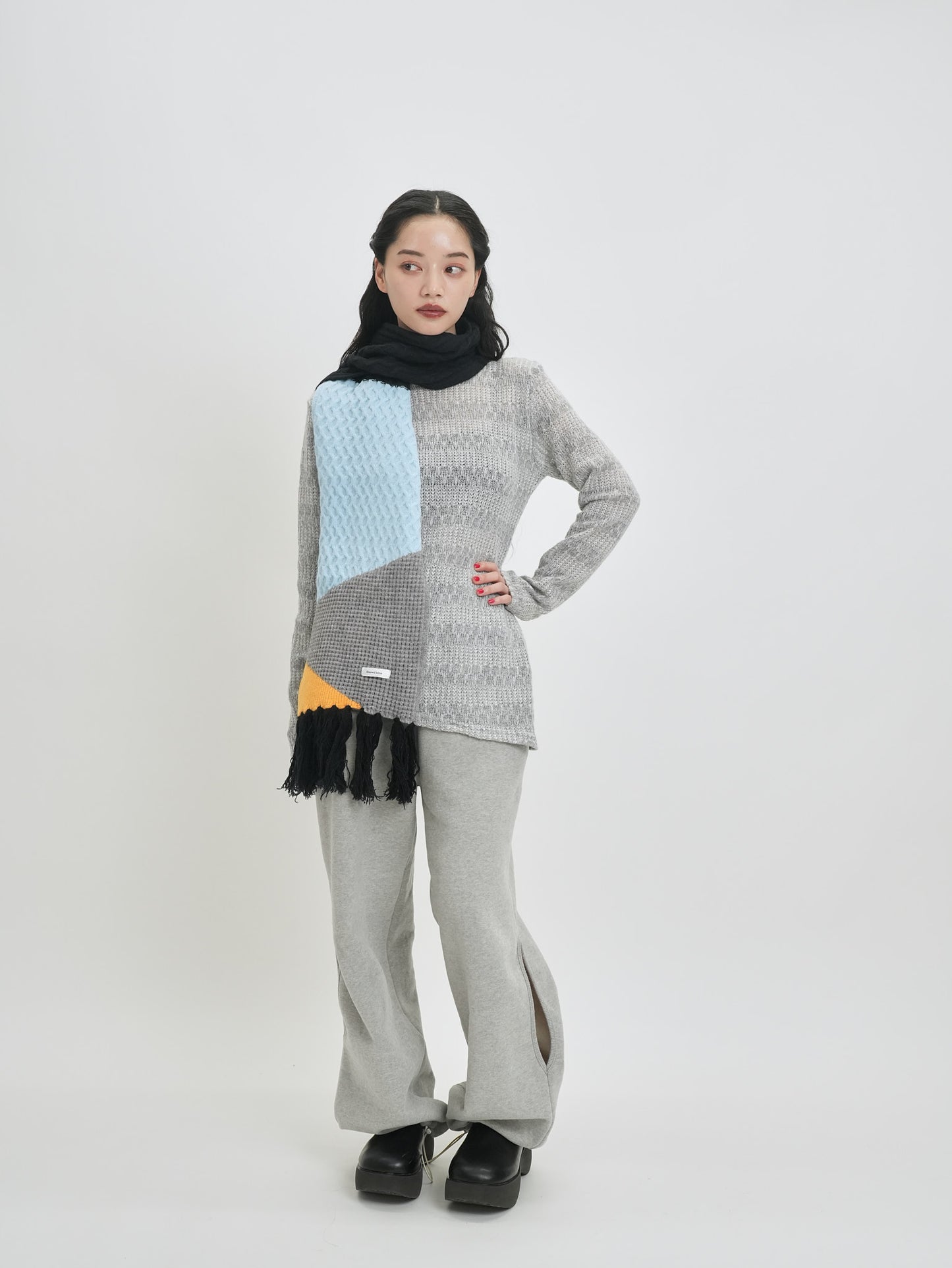 color knit muffler