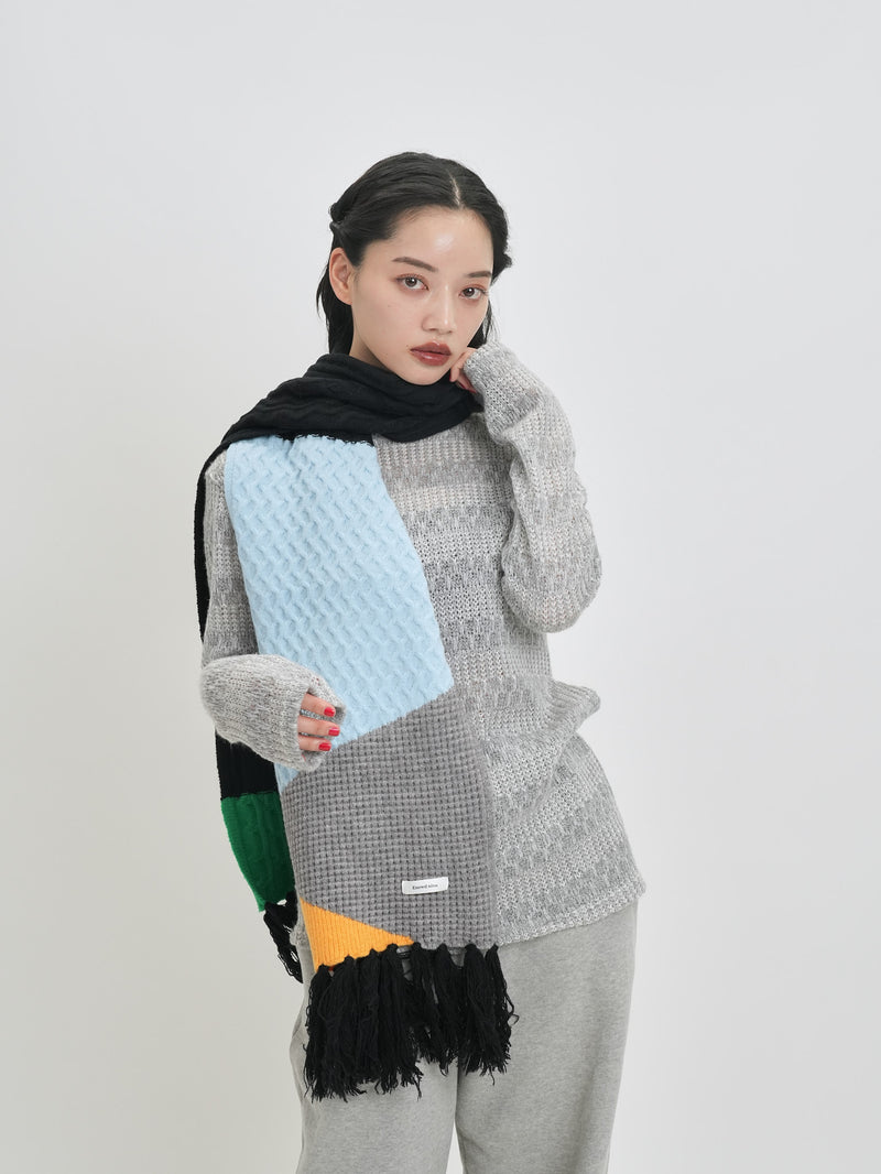 color knit muffler