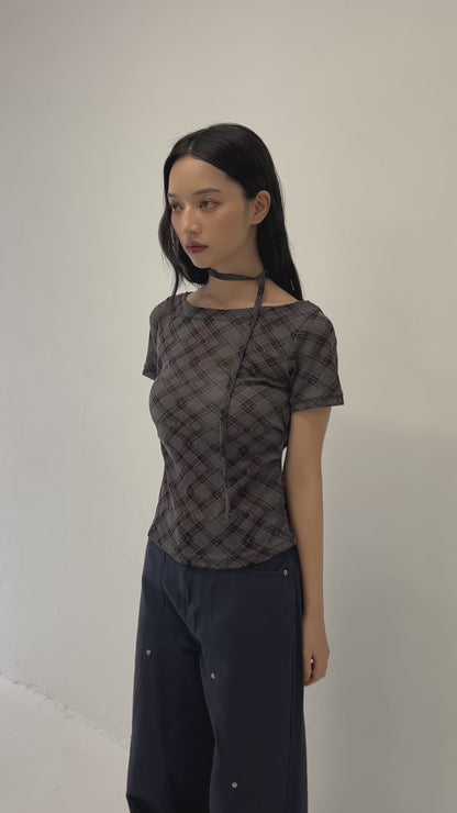 check scarf slit tops