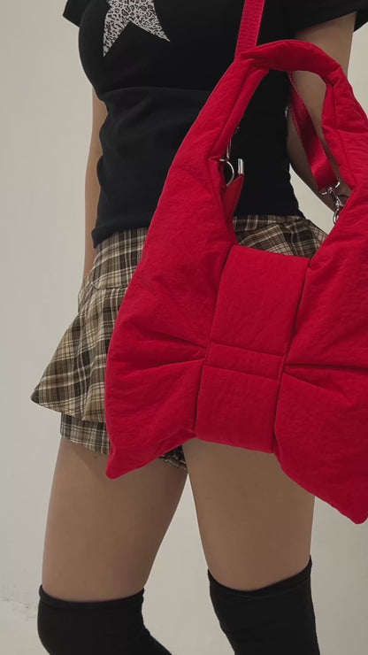 fluffy ribbon mini bag