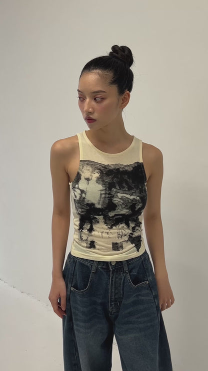 art print tank top