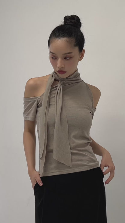 drape off shoulder tops