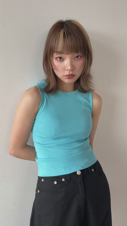 color rib tank top